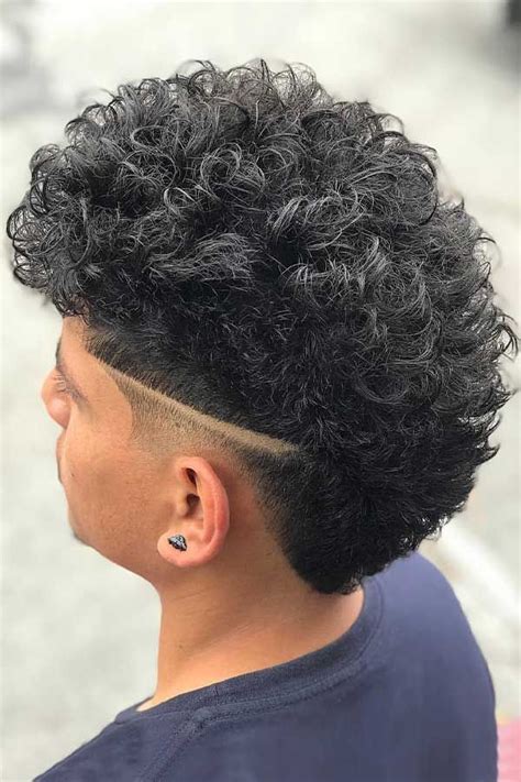 curly head burst fade|burst fade with straight hair.